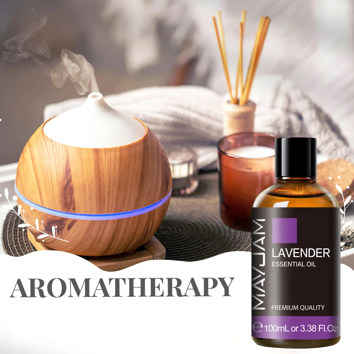 MAYJAM Pure Essential Oil Blend With Vanilla And Citrus Notes