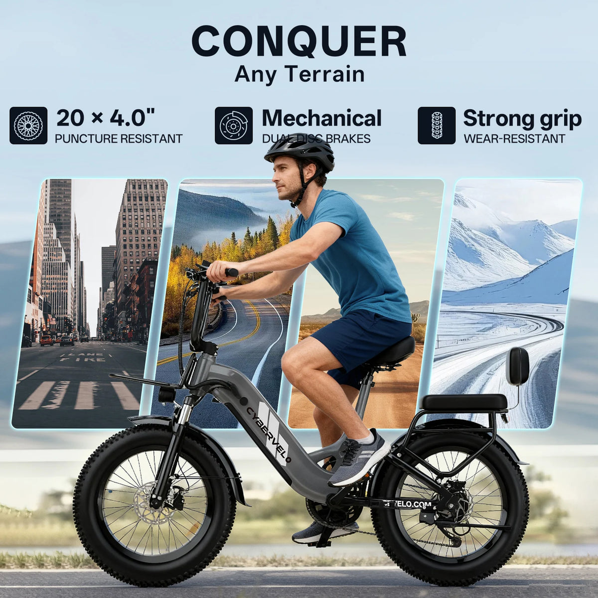 Cybervelo 1500W 20Ah Long Range Step Thru Electric Bike