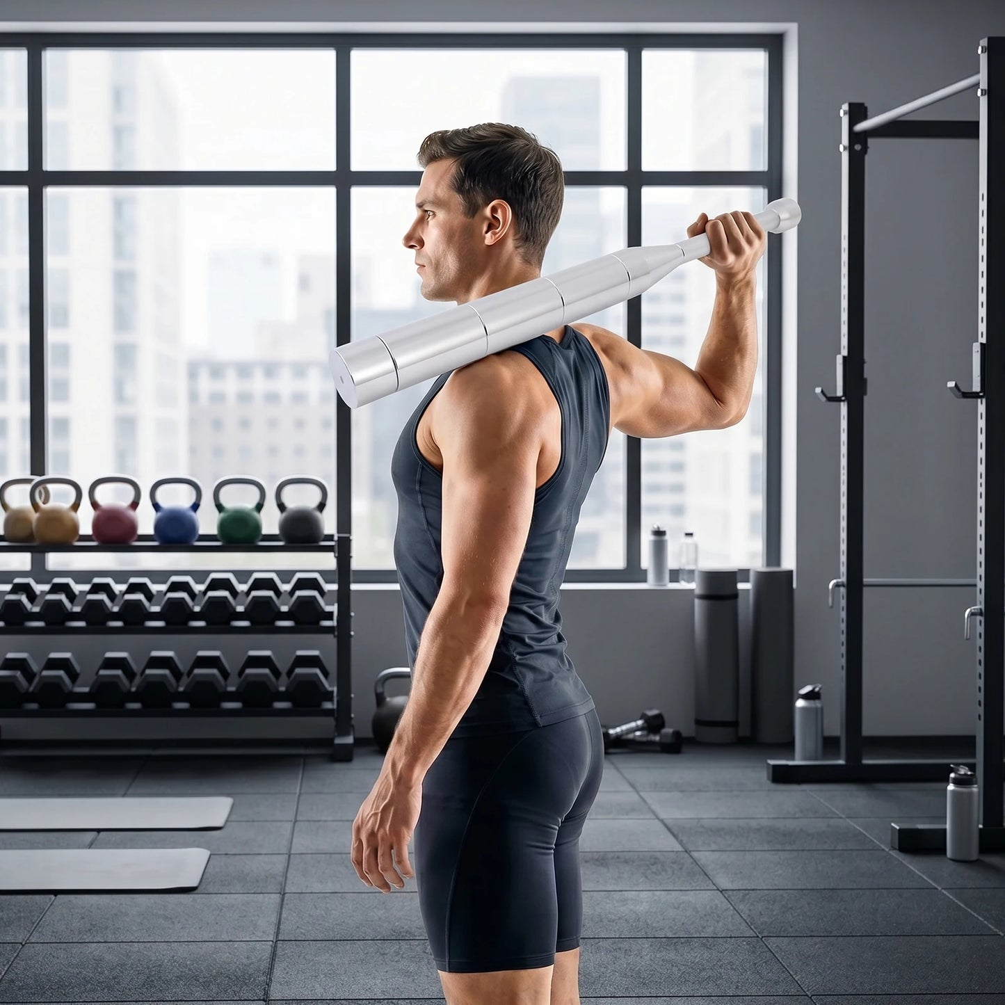 Adjustable Clubbell Solid Steel Training Tool For Home Gym Core And Grip