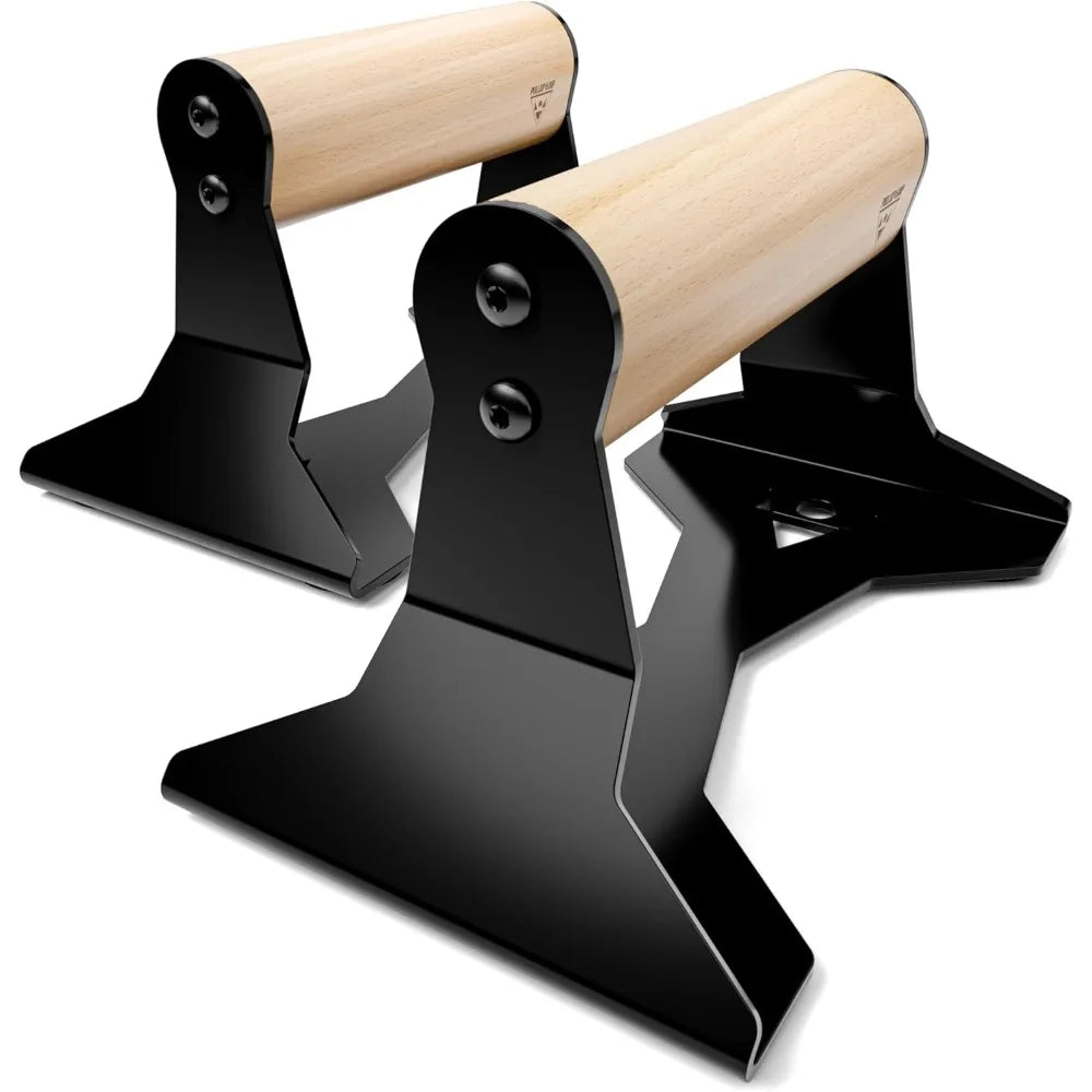 YTYIN Ergonomic Wooden Handle Parallettes for Pullups and Dips