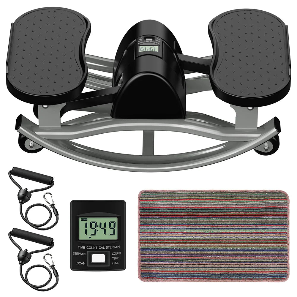 Digital Display Twisting Stepper Machine With Resistance Bands