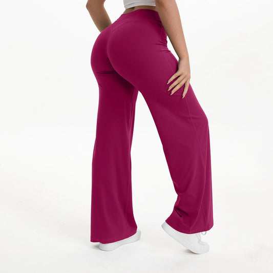 NCLAGEN SoftMotion Straight Leg Yoga Pants for Women Mid Waist