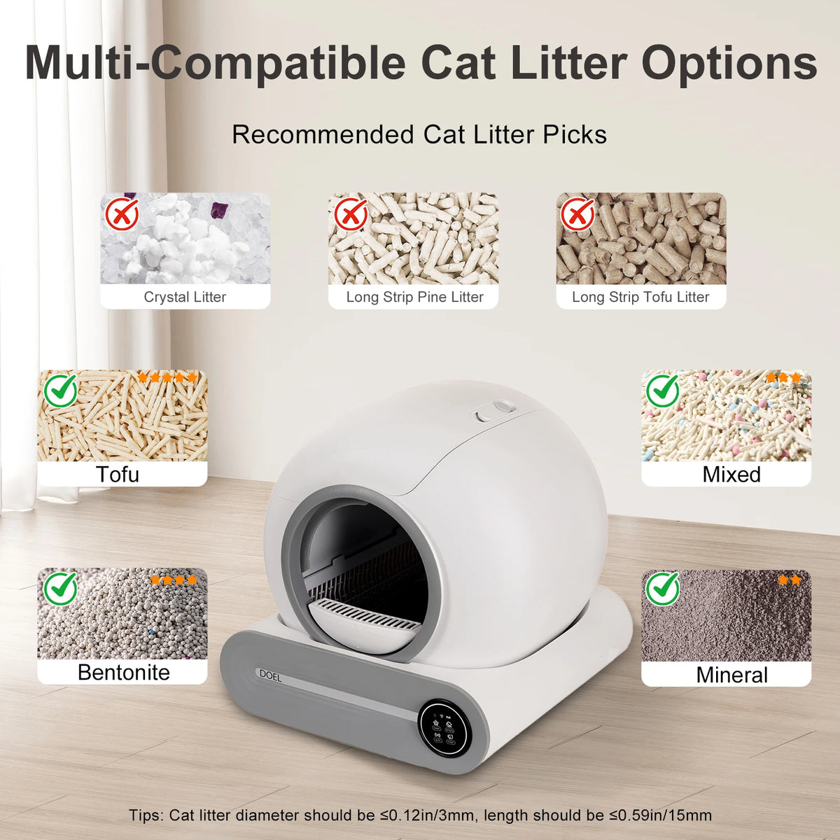DOEL Smart Automatic Self Cleaning WiFi Cat Litter Box
