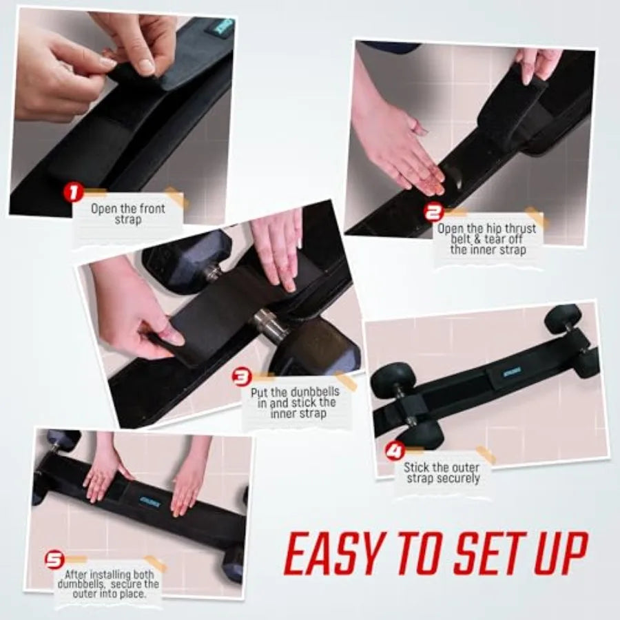 Hip Thrust Belt For Weights Dumbbells And Kettlebells With Padding