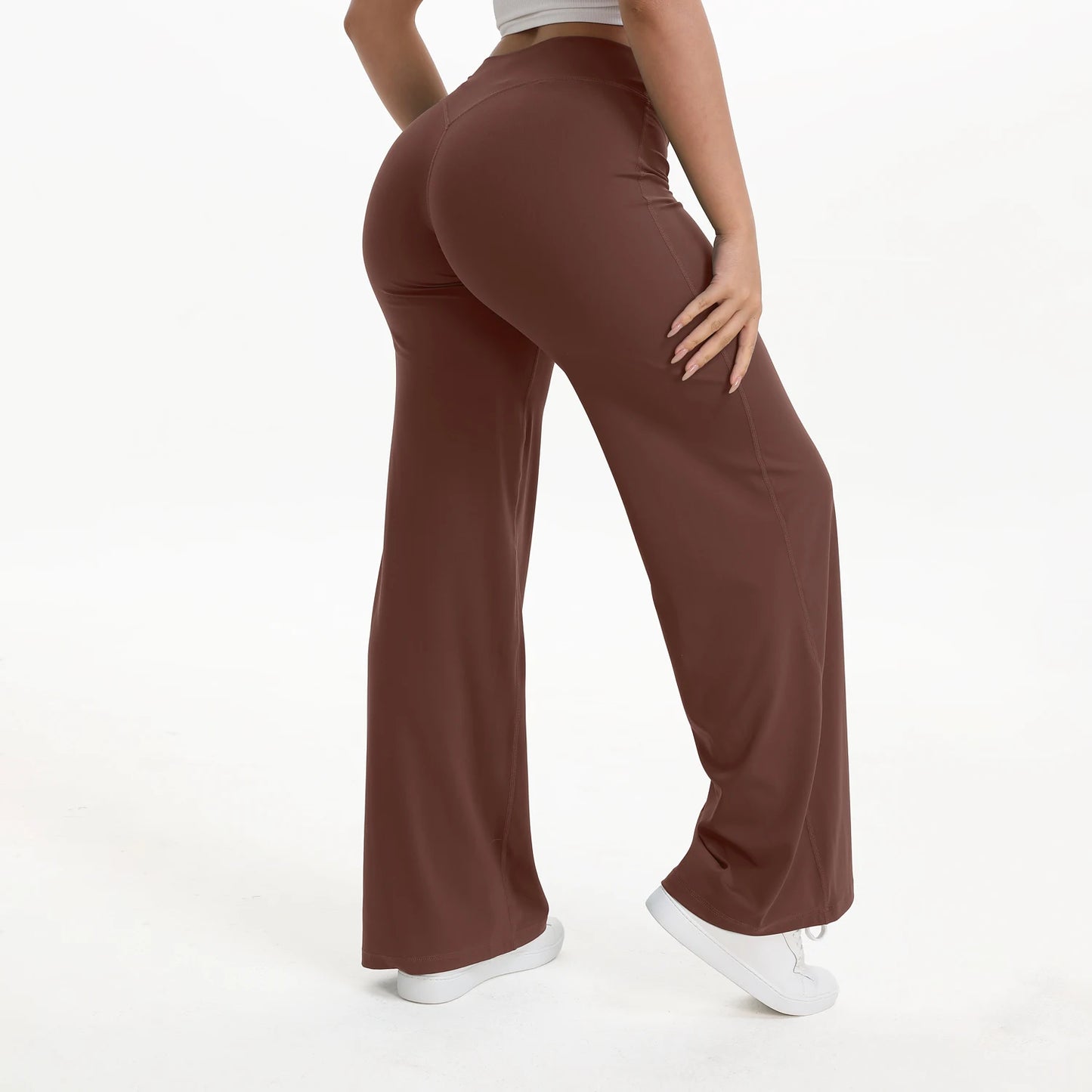 NCLAGEN SoftMotion Straight Leg Yoga Pants for Women Mid Waist