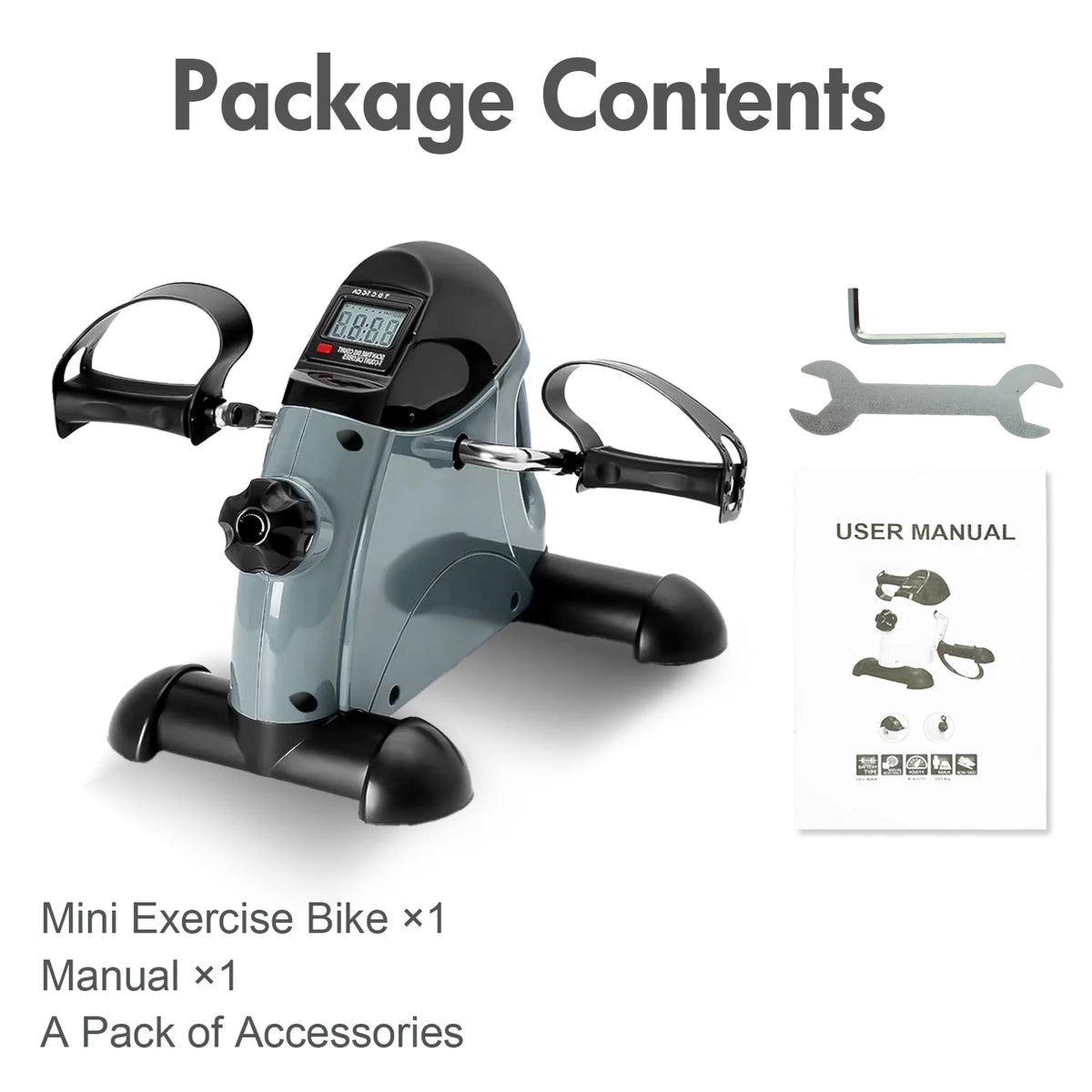 Mini Motorized Under Desk Pedal Exerciser Bike Digital LCD Display