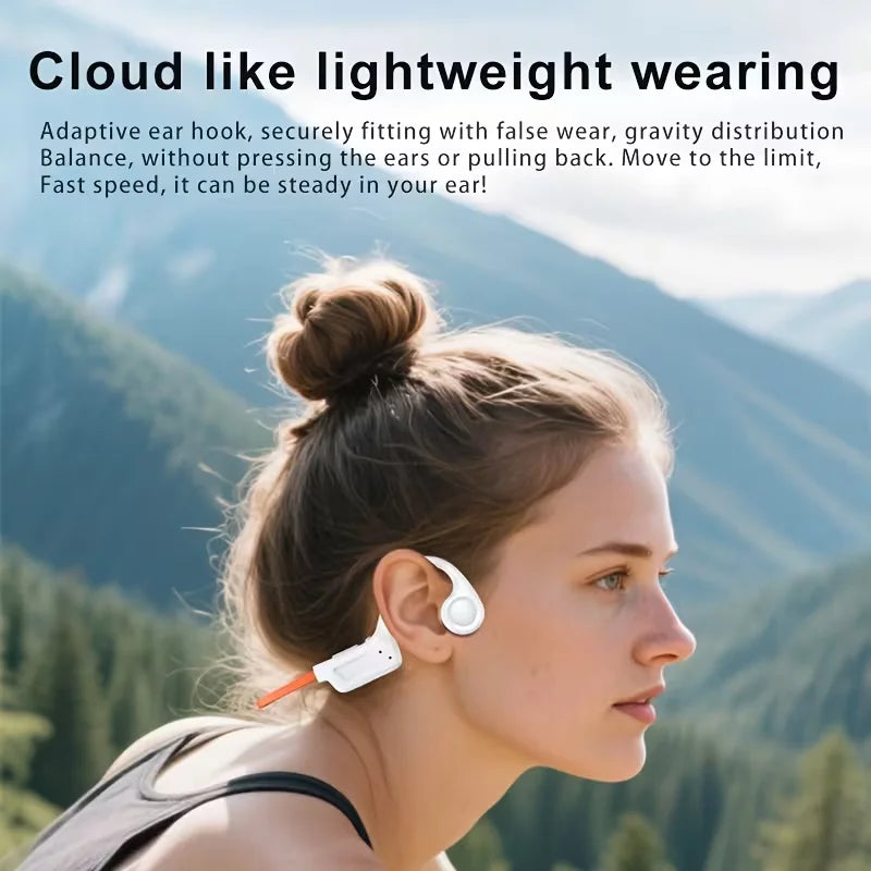Open Ear Bone Conduction Headphones With Built In Microphone