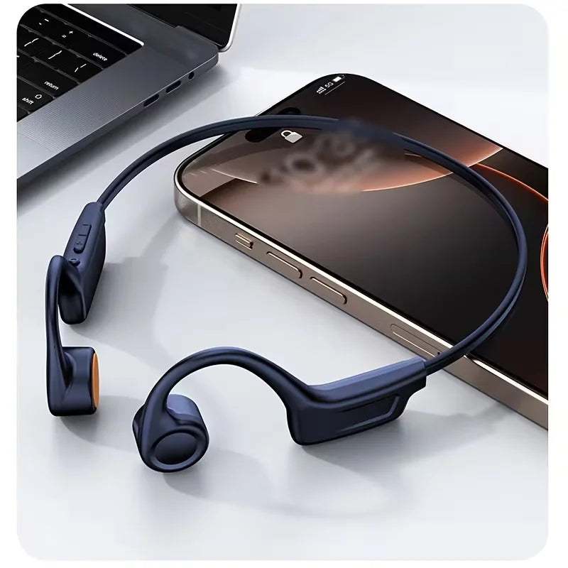 Open Ear Bone Conduction Headphones With Built In Microphone