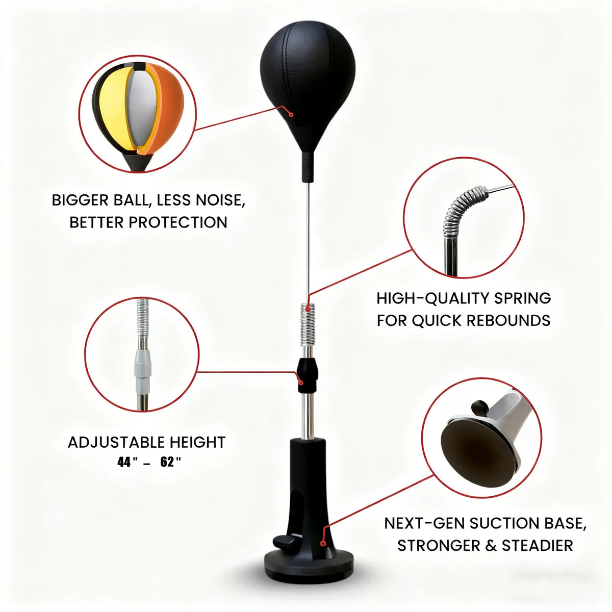 Premium Cobra Reflex Punching Bag For Boxing Fitness Training