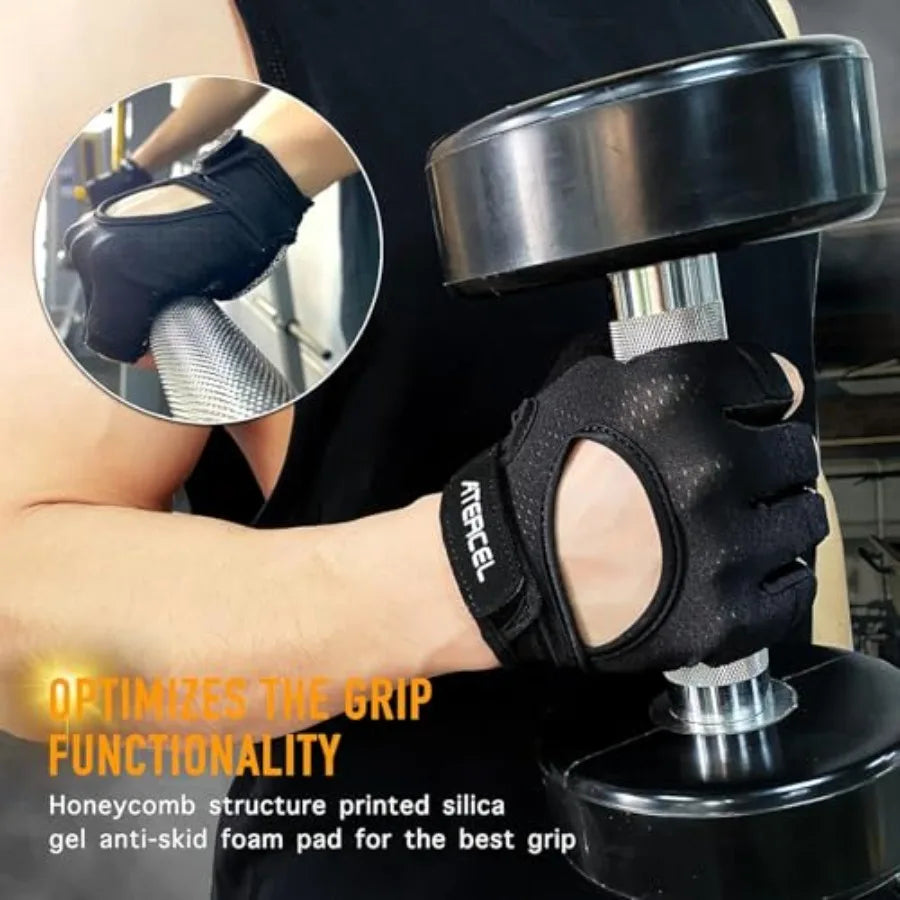 Men's Breathable Weight Lifting Gloves Full Palm Protection For Gym