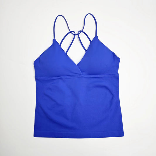 NCLAGEN Vision Twist Front Longline Seamless Yoga Tank