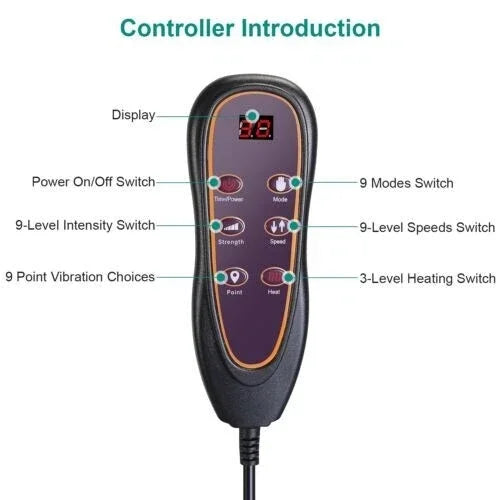 Electric Massage Mat With Heating Kneading Vibration For Full Body