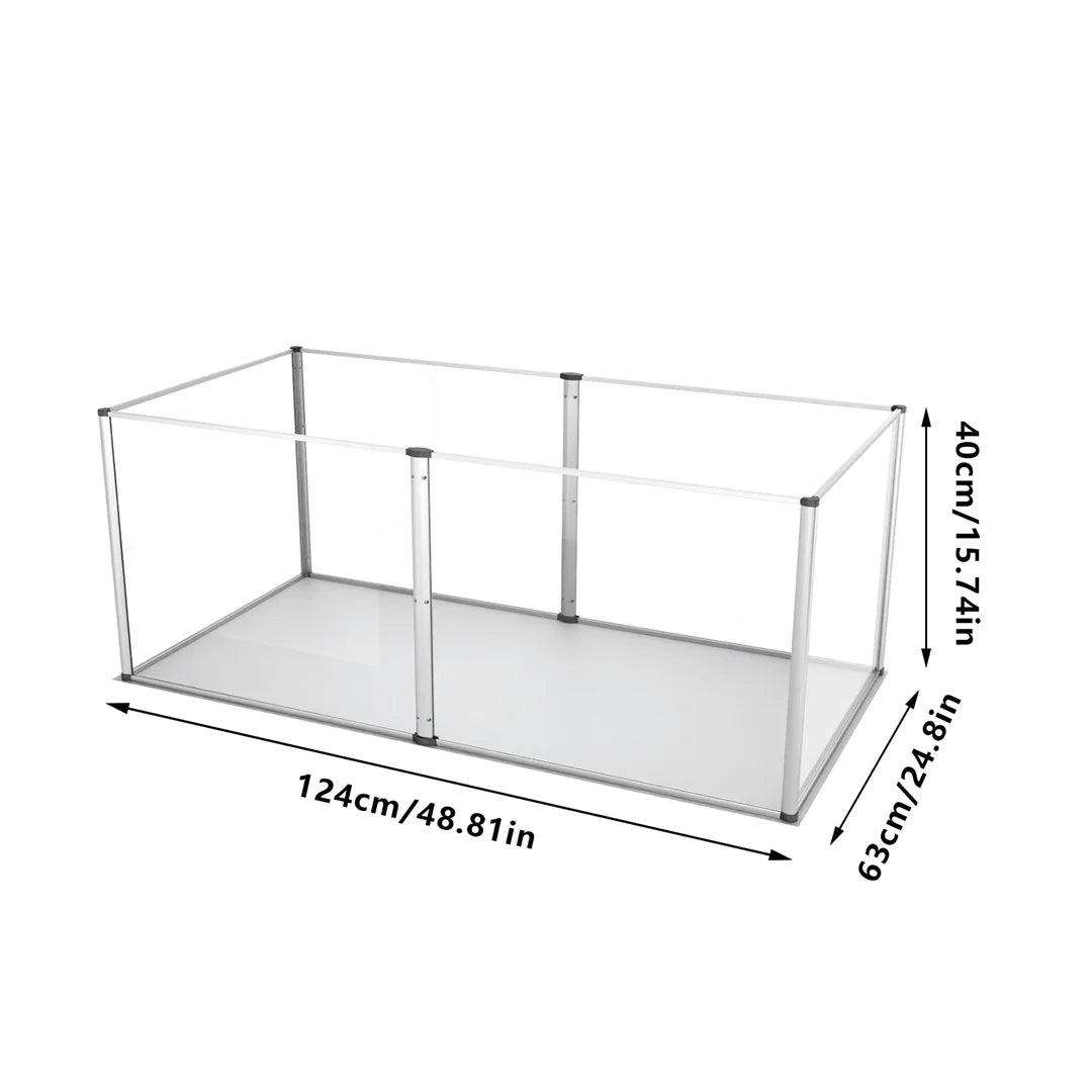 Bingopaw Clear Acrylic Pet Playpen With Waterproof Pad For Small Animals