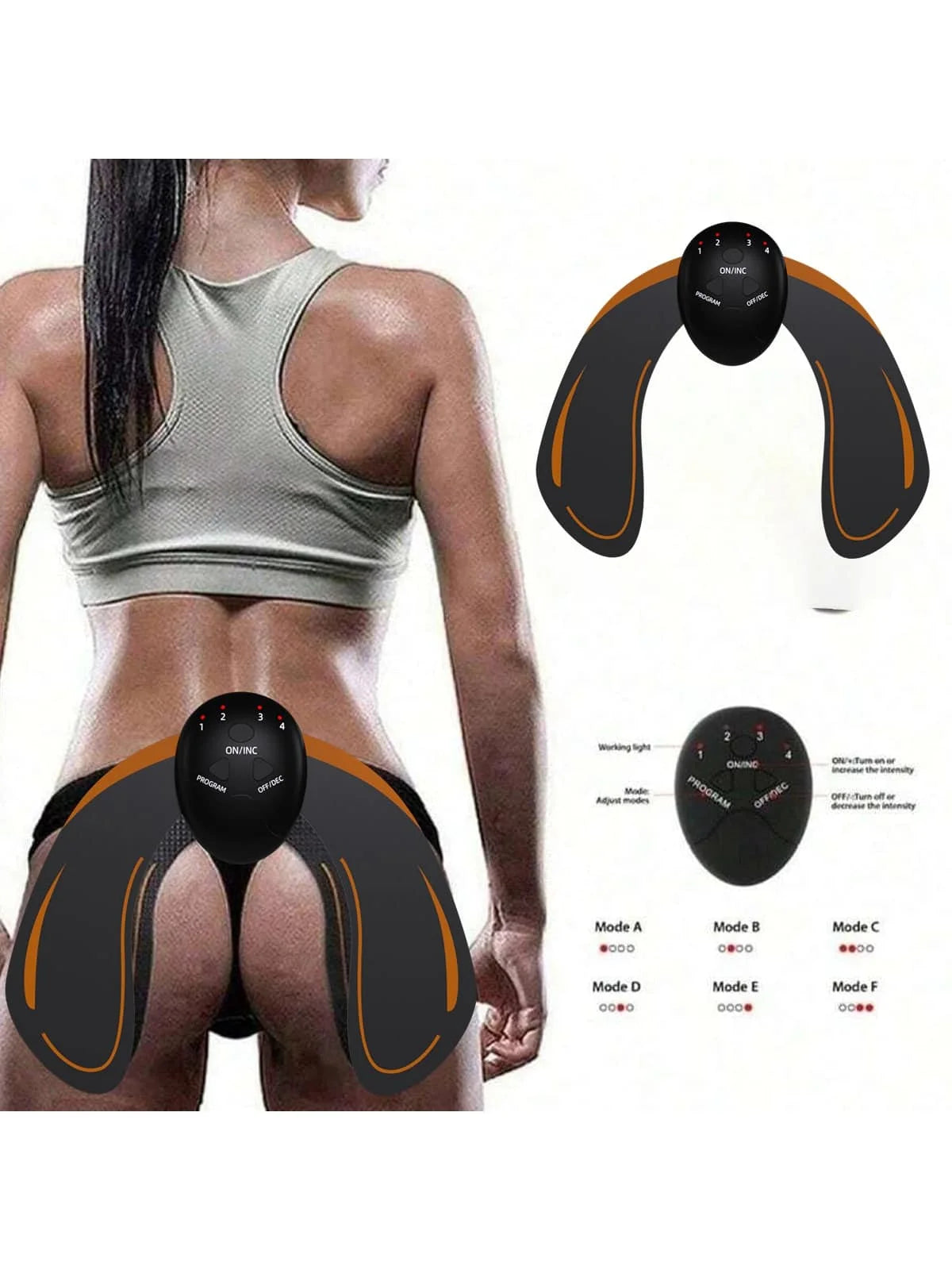 Hip Muscle Stimulator Massager Trainer for Fitness and Weightlifting